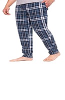 Pantalon de pyjama à carreaux hommes flanelle sommeil pantalon de salon pleine longueur pantalon grande taille