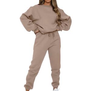 Chándal de dos piezas para mujer, fabricante de ropa, chándales para mujer, conjuntos de Jogger de lana de algodón, chándal para mujer 2026 - Product Image 2