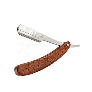 Maquinilla de afeitar recta de peluquero con hoja afilada de acero inoxidable, maquinilla de afeitar clásica plegable para hombres, aseo tradicional - Product Image 1
