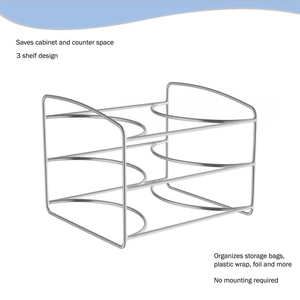 Armoire à 3 niveaux étagère à épices en acier inoxydable couleur argent poli fini multifonctionnel cuisine stockage utilisation organisateur nouveaux prix - Product Image 2