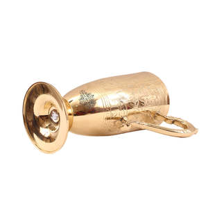 Indian Art Villa 1600 ML Pure Brass Kalamkari Jug Pitcher with Designer Handle for Gifts Elegant Handcrafted Indian <b>Cup</b> - Product Image 5