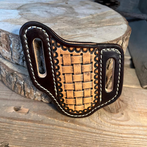 2025 personnalisé tactique cuir couteau couverture Portable Chef couteau gaine ceinture étui carbone arbre Direct usine poche organisateur - Product Image 1