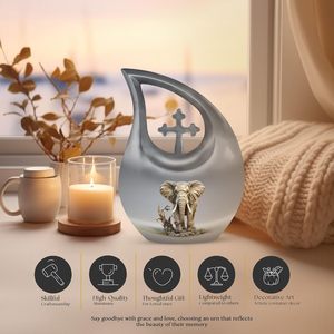 Elefante Metal Urna para Cenizas Mujeres Cremación Urnas para Cenizas Humanas Mini Urnas Adulto Hombre Pequeño para Cenizas Humanas Tamaño Personalizado - Product Image 5