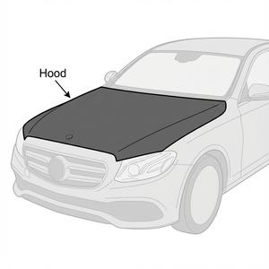 Pièces de carrosserie automobile de rechange de Taiwan pour Mercedes Benz Classe E 2018-2023, panneau de capot en acier, capot de voiture 238880010064PFM MB1230164 - Product Image 3