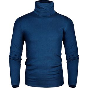 Vente en gros de pull épais à col ras du cou pour hommes de qualité supérieure pull en polyester de couleur unie respirant logo avant pour l'hiver - Product Image 1