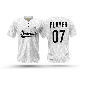 Maillots de baseball à 2 boutons pour 4 matchs, impression par transfert thermique, respirants, 100 % polyester, séchage rapide, maillots de softball personnalisés - Product Image 4
