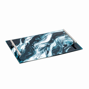 ถาดหินอ่อนออกแบบใหม่ล่าสุดขายดีจานเสิร์ฟอาหารสำหรับงานเลี้ยงวันเกิดถาดเสิร์ฟอาหารถาดเสิร์ฟของว่างหรืออาหาร - Product Image 4