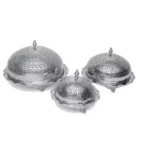 Bol à dattes en aluminium, design moderne, esthétique unique, fait main, écologique, durable, facile à nettoyer, au design arabe.