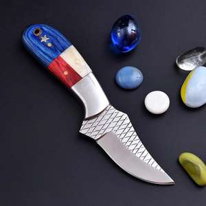 Cuchillo de Caza Artesanal Premium, Cuchillo de Hoja Fija para Bushcraft, Cuchillo para Desollar de Acero con Alto Contenido de Carbono, con Funda de Cuero - Product Image 5