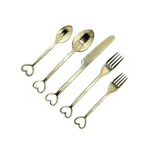 Ensemble de couverts en métal finition dorée couverts élégants en acier inoxydable pour la maison, le restaurant et la vaisselle de fête - Product Image 2