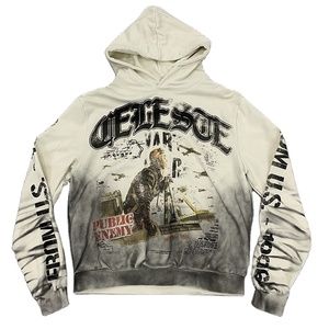 Sweat-shirts à capuche en molleton streetwear d'hiver imprimés sur mesure 2026 OEM Nouveaux surdimensionnés épais 100% coton délavé à l'acide effet vieilli - Product Image 1