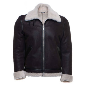 Veste en cuir et fourrure pour homme en peau de mouton véritable sur mesure, nouveau design, hiver, automne, vêtements pour homme, veste en cuir et fourrure pour homme - Product Image 1