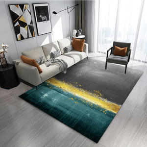 Tapis de sol en polaire cristalline de luxe, extra large, motif abstrait personnalisé, tapis moderne avec support antidérapant pour la maison, pour suite parentale - Product Image 3