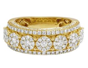 Bague en argent sterling S925 avec diamant Moissanite VVS Clarity coupe ronde de style hip hop entièrement glacé pour hommes et femmes - Product Image 2