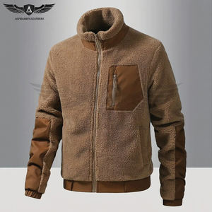 Veste polaire Sherpa de grande taille à fermeture éclair complète à prix d'usine, service OEM confortable, dernier produit de style, vêtements pour hommes - Product Image 1