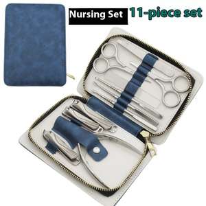 Coupe-ongles en acier inoxydable haut de gamme ensemble de manucure et de pédicure avec pince de beauté gros ciseaux à ongles couteau de pédicure - Product Image 6