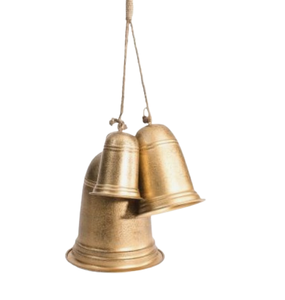 Cloche suspendue pour décoration de Noël pour la maison Finition dorée Cloche suspendue pour hôtel Cloche suspendue pour maison avec corde - Product Image 5