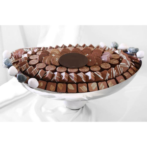 Bol de service en chocolat pour mariage, présentoir à chocolat, bol rond en métal doré fait à la main de qualité supérieure, bol de service pour bonbons, bon prix - Product Image 3