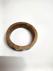 Brazalete Zooying de madera con forma Irregular, nuevo brazalete de oro chapado geométrico Simple, pulseras de madera, brazaletes que aceptan el logotipo del cliente - Product Image 5