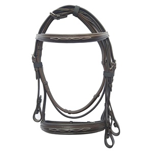 Bride en cuir marron souple de luxe de haute qualité, équipement équestre de course de chevaux indien confortable, vente en gros Premium - Product Image 1