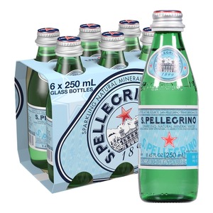 Agua Mineral con gas San Pellegrino, botella de vidrio de 500 ml, agua carbonatada Natural Premium italiana, refresco de comedor elegante - Product Image 1