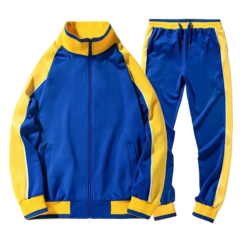 Blue and yellow tracksuit clearance