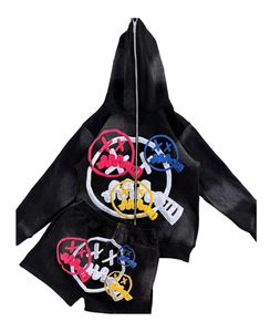 Venta al por mayor de otoño personalizado Puff estampado Sudadera con capucha pantalones cortos Diseño Logo Fleece Algodón Hombres Sudaderas con capucha Puff estampado hoodi para hombre - Product Image 1