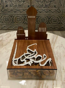 Plateau de service en bois artisanal de qualité avec incrustations de nacre, 6 pièces, avec poignées, boîte à mouchoirs, plateau pour serpillière, taille et couleur personnalisables, Inde - Product Image 2