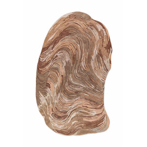 Tapis rectangulaire en laine et viscose tufté à la main, rouge orangé, abstrait, pour salon, chambre, couloir - Tra-15172 - Product Image 1