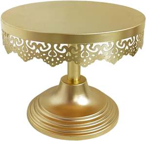 Support à gâteau design créatif pour mariage à domicile Forme ronde couleur or Design moderne Support à gâteau en métal Cadeau d'anniversaire et de mariage Artisanat - Product Image 3