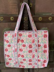 Sac fourre-tout en coton matelassé uni pour femme, fermeture éclair, bandoulière portable, accessoire de mode, grande capacité, shopping, tout - Product Image 3