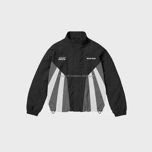 2025 nouvelle mode Nylon coupe-vent survêtement ensemble hommes grande taille personnalisation complète coupe-vent Polyester fermeture à glissière-vente en gros - Product Image 4