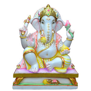 Marble Ganapathi Murti | Handcrafted Marble Ganesh Idol for Home, Pooja & Gifting - Product Image 1