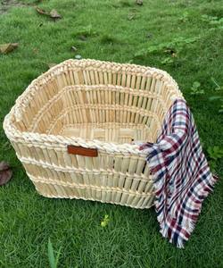 Cesta de Almacenamiento Multiusos de Pasto Marino Tejida a Mano |   Organizador de Jacinto de Agua Natural |   Almacenamiento Ecológico para el Hogar - Product Image 5