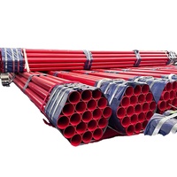 Tuyau d'incendie à revêtement époxy rouge ASTM A795 SCH40, certifié COC standard américain du Moyen-Orient, approuvé FM UL