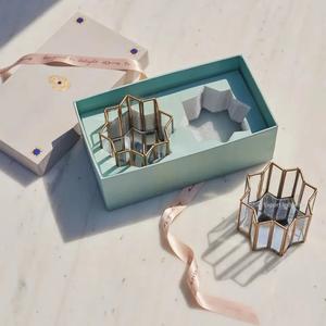 Star Shape Tabletop Decorative <b>Gold</b> Metal Clear Glass Mini <b>Tea</b> <b>Light</b> Candle <b>Holder</b> for Christmas Event Parties Decor - Product Image 3