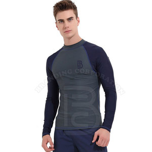 Venta caliente Rush Guard Hombres Tamaño personalizado Compresión cómoda Fitness Rash Guard Manga larga Hombres BJJ MMA Compresión Rash Guard - Product Image 1