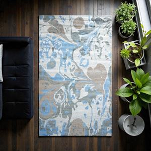Tapis en laine noué à la main, motif géométrique moderne, poils épais, tapis écologique pour salon et chambre à coucher |   Tapis en laine fait main de luxe - Product Image 5