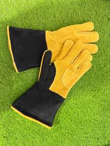 Leather Forge Welding <b>Gloves</b> Heat-Resistant Mitts for BBQ Tig Mig Furnace Stove Pot <b>Garden</b> <b>Gloves</b> <b>Protective</b> <b>Gear</b> - Product Image 2