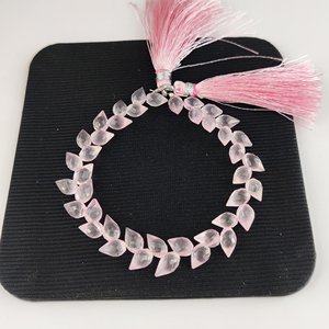 Perles de Quartz Rose en forme de larme, perles de pierre précieuse à facettes, taille 12x7mm, vendu par 8 pouces de Long, fournitures de fabrication de bijoux - Product Image 1