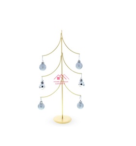 2024 Home Indoor Decorative Gold Finished Metal Tree Frame Christmas Tree With Golden <b>Ornaments</b> - Product Image 4