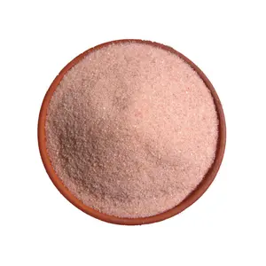 Butiran garam merah muda organik dalam tas kemasan padat organik garam merah muda garam merah muda garam laut Himalaya membeli garam laut kristal
