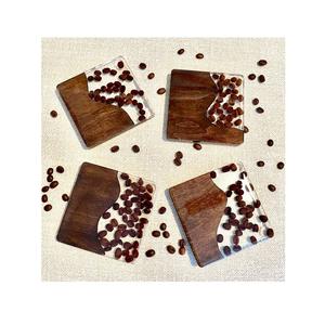 Sous-verre en résine époxy au Design Unique avec support pour la maison et l'hôtel, taille personnalisée, ensemble de sous-verres ronds de meilleure qualité pour la cuisine - Product Image 6