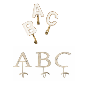 Stylish Black Classic Style Design Multifunctional Metal Wall Hanging Hook Alphabets <b>Letters</b> Black Color Finished Aluminium - Product Image 5