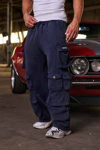 กางเกงสตรีทแวร์ทรงขาบานหลวมๆ ดีไซน์เองได้ ทรงหลวมสำหรับผู้ชาย ผ้าหนา ทรงบ็อกซี่ ล้างสีแบบแอซิดวอช - Product Image 2