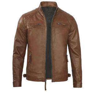 Chaqueta de piel auténtica de cordero de la mejor calidad para hombre, cuello levantado, talla de EE. UU., edición limitada con bordado a la moda - Product Image 5