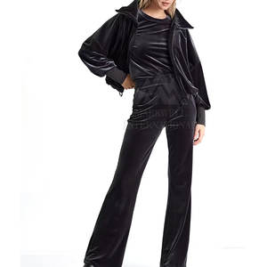 Survêtement en velours personnalisé pour femmes, faible MOQ, meilleure qualité, prix bas, survêtement unisexe tendance streetwear - Product Image 5