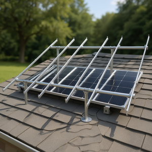 Kit de fixation solaire pour toit en tuiles 9kW, en aluminium anodisé et acier - Product Image 3