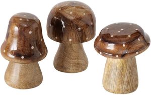 Woodland inspired wooden <b>mushroom</b> centerpiece with earthy tones and sculpted shapes perfect <b>for</b> seasonal home styling - Product Image 6