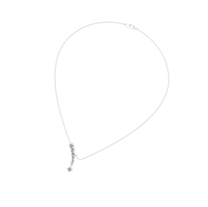 Collier pendentif en argent sterling 925 raffiné avec moissanite, design incurvé en grappe, pour femme, élégant, bijou fin, brillant - Product Image 1